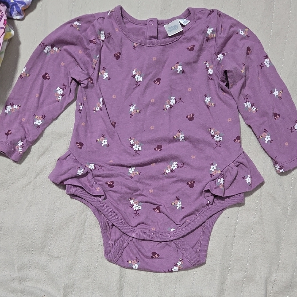 Purple Floral Kids One Piece